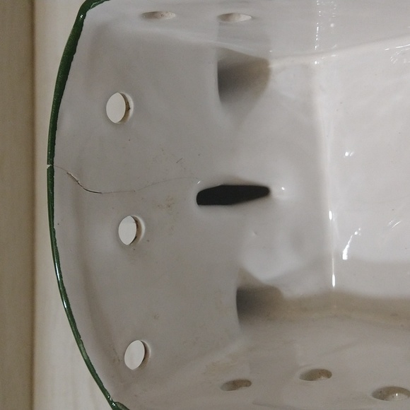 Vintage Spring Easter Porcelain Planter Hand Painted Floral Wheelbarrow Portugal - Picture 4 of 5